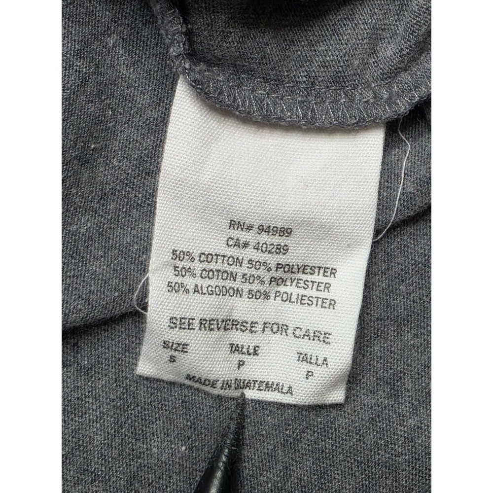 New Era Atlanta Braves Baseball Shirt Men's Small Gray Raglan Sleeve Henley Neck - Picture 6 of 8